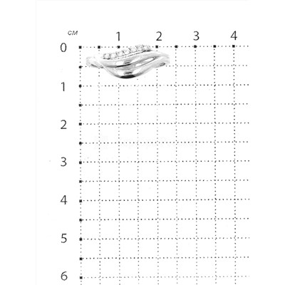Кольцо из серебра с фианитами родированное 925 пробы к1775р200