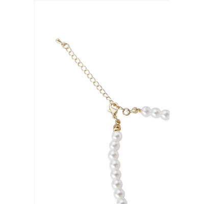 Ожерелье-чокер с крупной подвеской-бабочкой чокер из жемчужных бусин украшение на шею "Крылья" MERSADA #925953