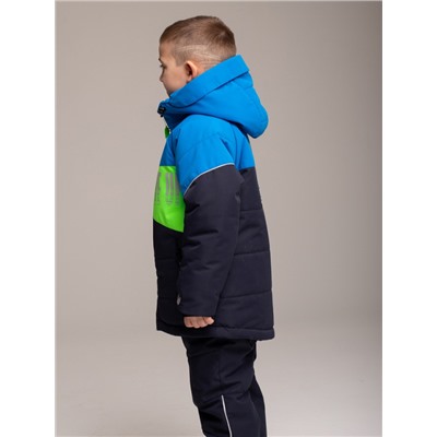 448-22з Куртка (комплект) для мальчика "Никас", синий