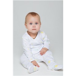 ползунки для новорожденных  К 400222/белые зайчики на белом