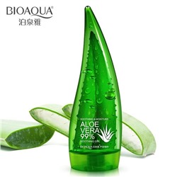 BIOAQUA Гель для лица и тела ALOE VERA 99% Soothing Gel Увлажняющий Успокаивающий с АЛОЭ  160мл  (BQY0931), 5.001