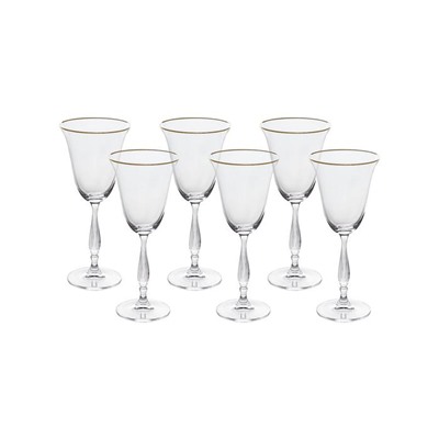 Набор бокалов для белого вина, декор «Отводка золото», 185 мл x 6 шт.