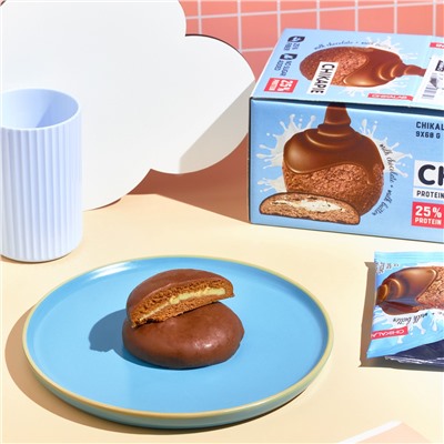 Протеиновое печенье Chikalab в шоколаде без сахара - Шоколад с начинкой