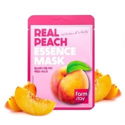 Тканевая маска для лица FarmStay Real Peach Essence Mask 23ml с экстрактом персика