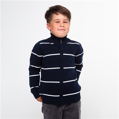 Джемпер для мальчика, цвет тёмно-синий/белый МИКС, рост 92 см (2 года)