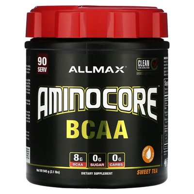 ALLMAX, Amino Core BCAA, сладкий чай, 945 г (2,1 фунта)