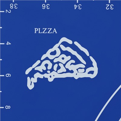 Коврик для выпечки с разметкой Доляна «Эрме», силикон, 40×30 см, цвет синий