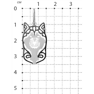 Подвеска из серебра родированная 925 пробы п-101р
