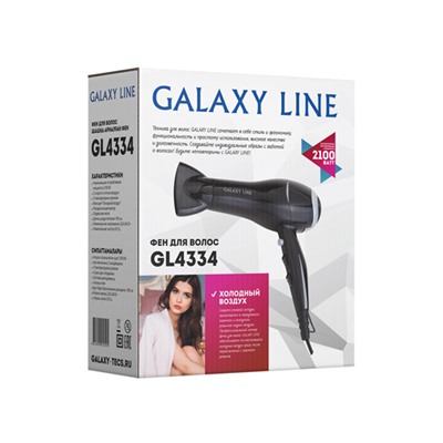 Фен для волос Galaxy GL-4334 2100ВТ, 2скорости потока воздуха, 3темпер. режима