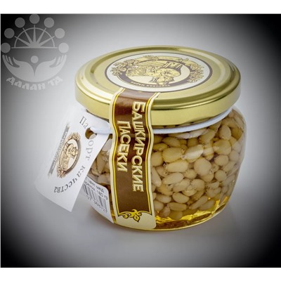 "Горшочек" цветочный мед с кедровым орехом, 180 гр