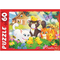 Puzzle   60 элементов "Забавные котики №9" (ПУ60-3857)