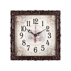 Часы настенные "Рубин" "Французский стиль" черный с бронзой"3838-003