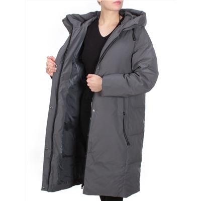 2233 DARK GRAY Пальто женское зимнее AKIDSEFRS (200 гр. холлофайбера)