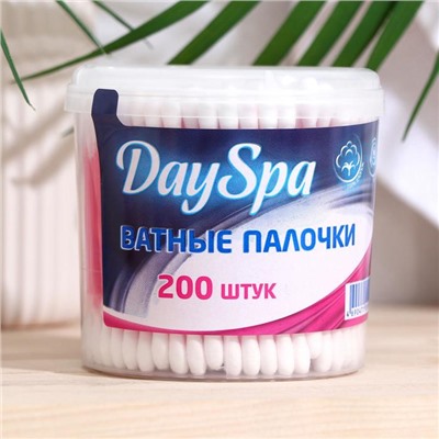 Ватные Day Spa палочки в стакане роз. 200 шт