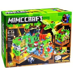 Конструктор Minecraft  LB607 "Зеленая крепость" (501 дет)
