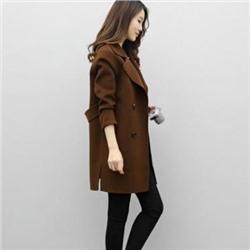 Пальто женское арт КЖ216, цвет:коричневый