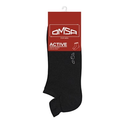 Носки мужские с фальшпяткой OMSA ACTIVE, размер 36-38, цвет nero