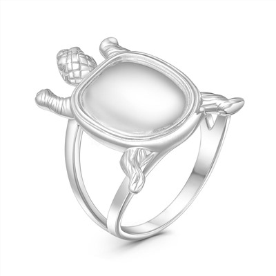 Кольцо из серебра родированное - Черепашка 925 пробы К50095