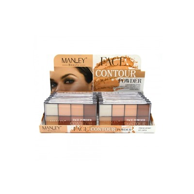 Manley Beauty Face Contour Powder Palette Палетка для Скульптурирования 8 Оттенков тон 3