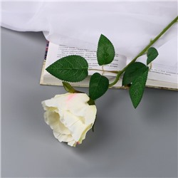 Цветы искусственные "Роза чайная экстра" d-7 см 44 см, белый