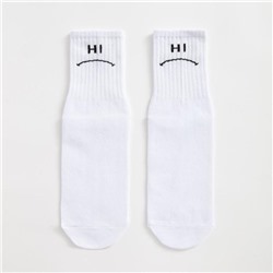 Носки мужские MINAKU «Hi-Bye», цвет белый, размер 40-41 (27 см)