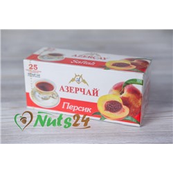 Чай Азерчай чёрный аром. персик 25 пак.