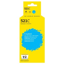 Струйный картридж T2 IC-CCLI-521C (CLI-521C/CLI 521/521C/521) для принтеров Canon, голубой