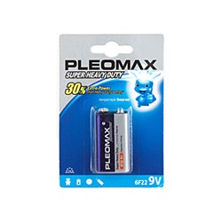 Батарейка Samsung Pleomax 6F22-1BL, крона (10/200/4800) (цена за 1 шт.)