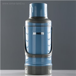 Термос "Антуан" 3.2 л, со стеклянной колбой, сохраняет тепло 12 ч, голубой