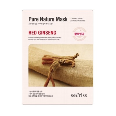 БВ Anskin Secriss маска д/лица ткань Red ginseng 25г 920110/792113