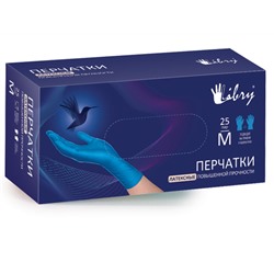 Перчатки Libry латексные повышен.прочности High Risk синие L KHR003