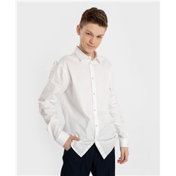 Сорочка с вышивкой на манжете для мальчика белая Button Blue