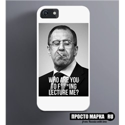 Чехол на iPhone с Лавровым Who are you to Fuking lecture Me