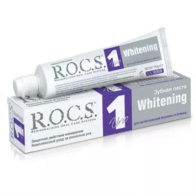 Рокс Зубная паста Uno Whitening 74 гр (R.O.C.S., Зубные пасты Adults)