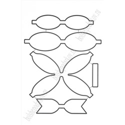 Форма для вырубки "Заготовки для бантика"" 14,5*11,3 см (SF-7793) №20