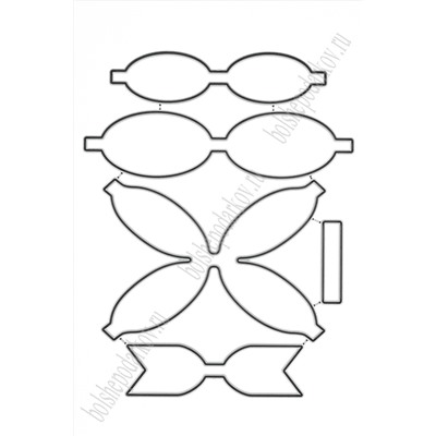 Форма для вырубки "Заготовка для бантика" 14,5*11,3 см (SF-7793) №20