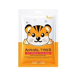 Тканевая маска против морщин с рисунком Тигр SADOER ANIMAL TIGER ANTI-WRINKLE Facial mask, 25г