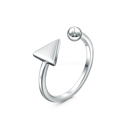 Кольцо на фалангу из родированного серебра 925 пробы 11925р