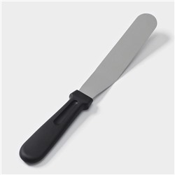 Лопатка-палетка с пластиковой ручкой, изогнутая, 26,7 см, рабочая часть 14,5 см, цвет чёрный