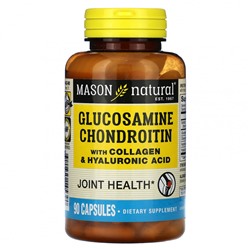 Mason Natural, Glucosamine Chondroitin with Collagen & Hyaluronic Acid, 90 Capsules