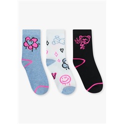 Набор носков для девочек, 3 пары