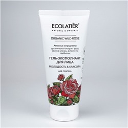 Гель-Эксфолиант для лица Ecolatier ORGANIC WILD ROSE, 100 мл