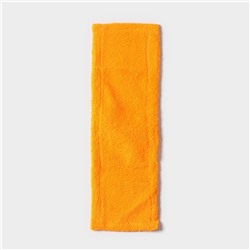 Насадка для плоской швабры Доляна, 42×12 см, 60 гр, микрофибра, цвет оранжевый