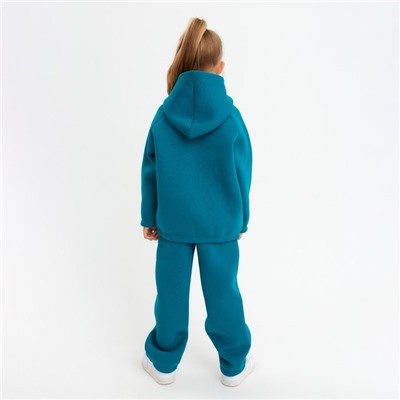 Костюм детский (худи, брюки) MINAKU: Basic Line KIDS, oversize, цвет изумруд, рост 146