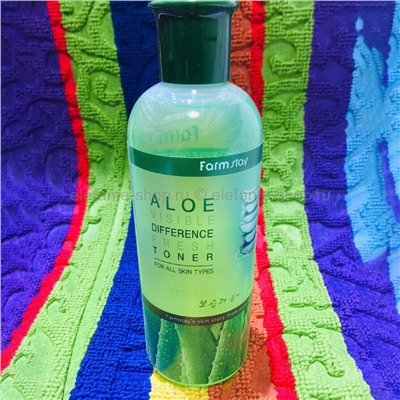 Тонер с алоэ вера Farmstay ALOE Visible Difference Fresh Toner 350ml (125)