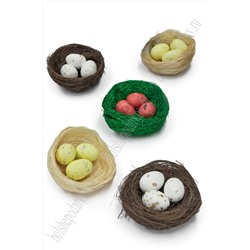 Пасхальный декор "Яйца в гнезде" (5 шт) SF-5017, №9