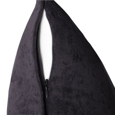 Наволочка декоративная «Тина», размер 45х45 см, цвет темно-серый