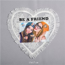 Аппликации пришивные с бусинами арт.TBY.2170 Be A Friend 15х17см, уп.2шт.