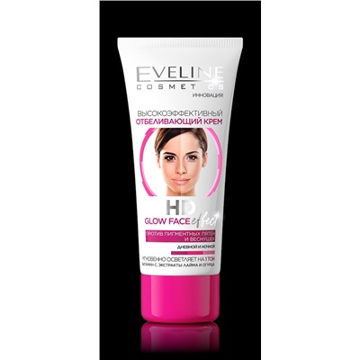 Eveline HD GLOW FACE EFFECT Крем День и Ночь высокоэффект.Отбеливающий (40мл).60