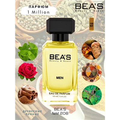 Парфюм Beas 100 ml M 208 Paco Rabbane 1 Million men